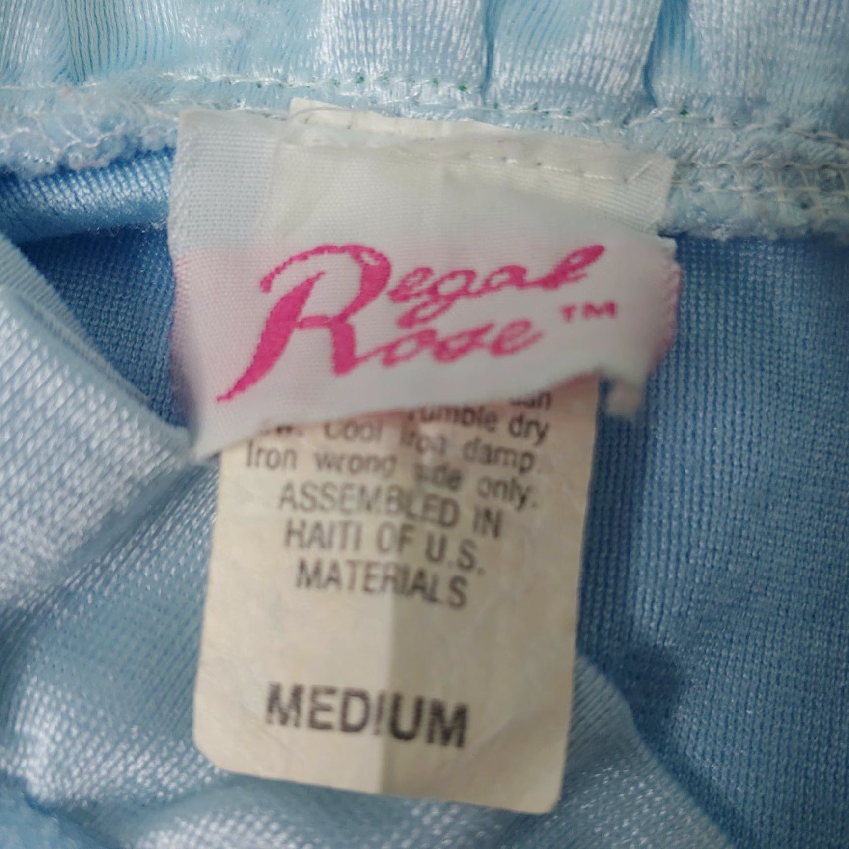 Vintage Vintage Regal Rose Womens M Nightgown Long Blue White Lace Fan Size ONE SIZE - 7 Thumbnail