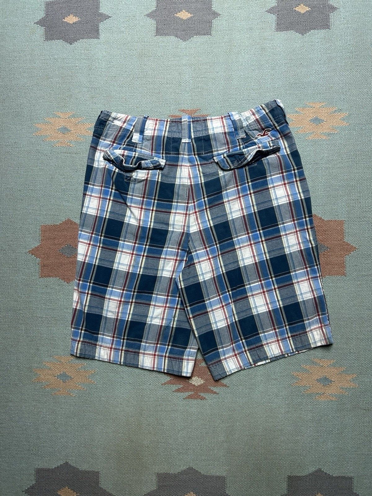 Hollister Hollister men’s plaid shorts cotton blue casual wide leg 34 Size US 34 / EU 50 - 7 Thumbnail