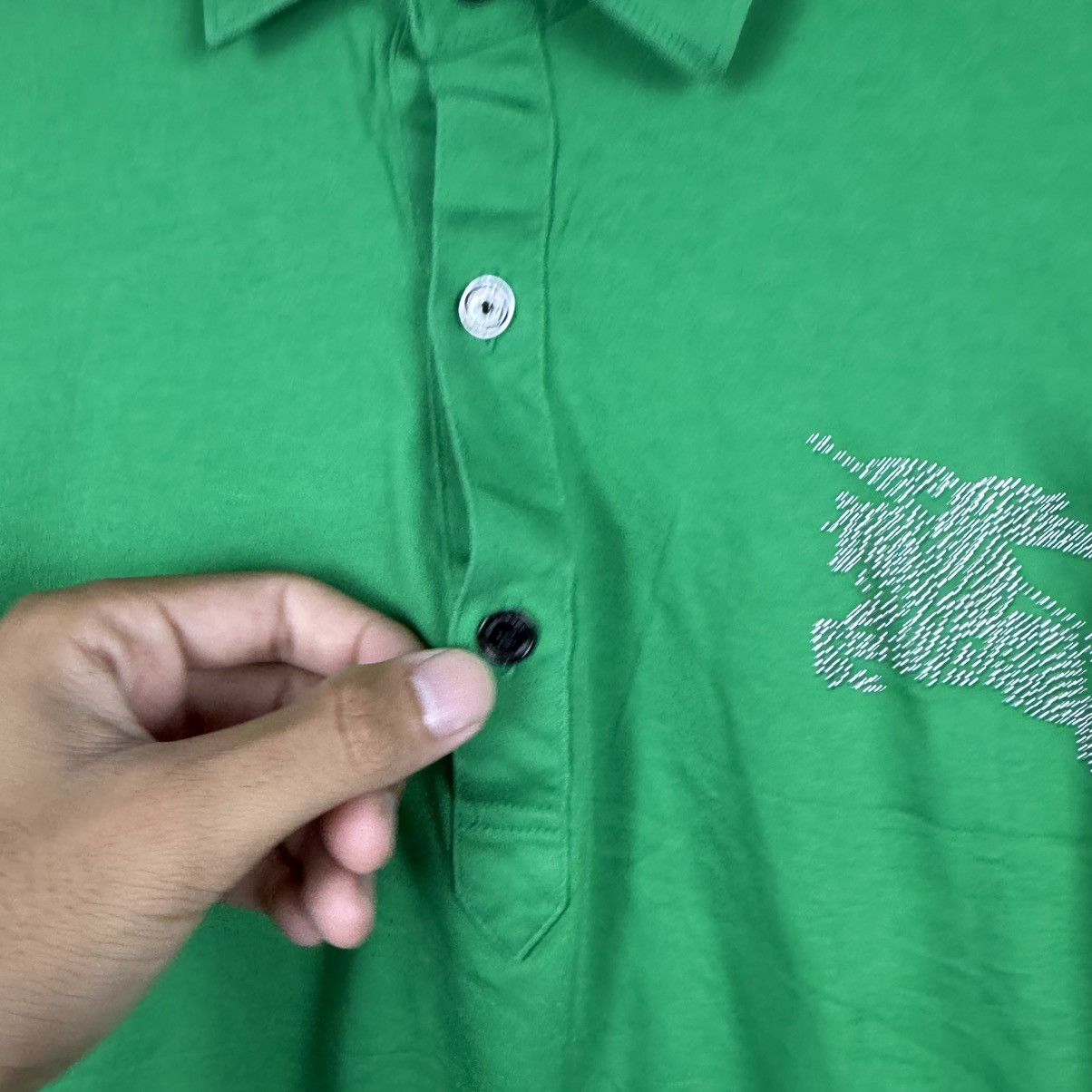Burberry Burberry Black Label polo shirt in a vibrant green hue Size US M / EU 48-50 / 2 - 3 Thumbnail