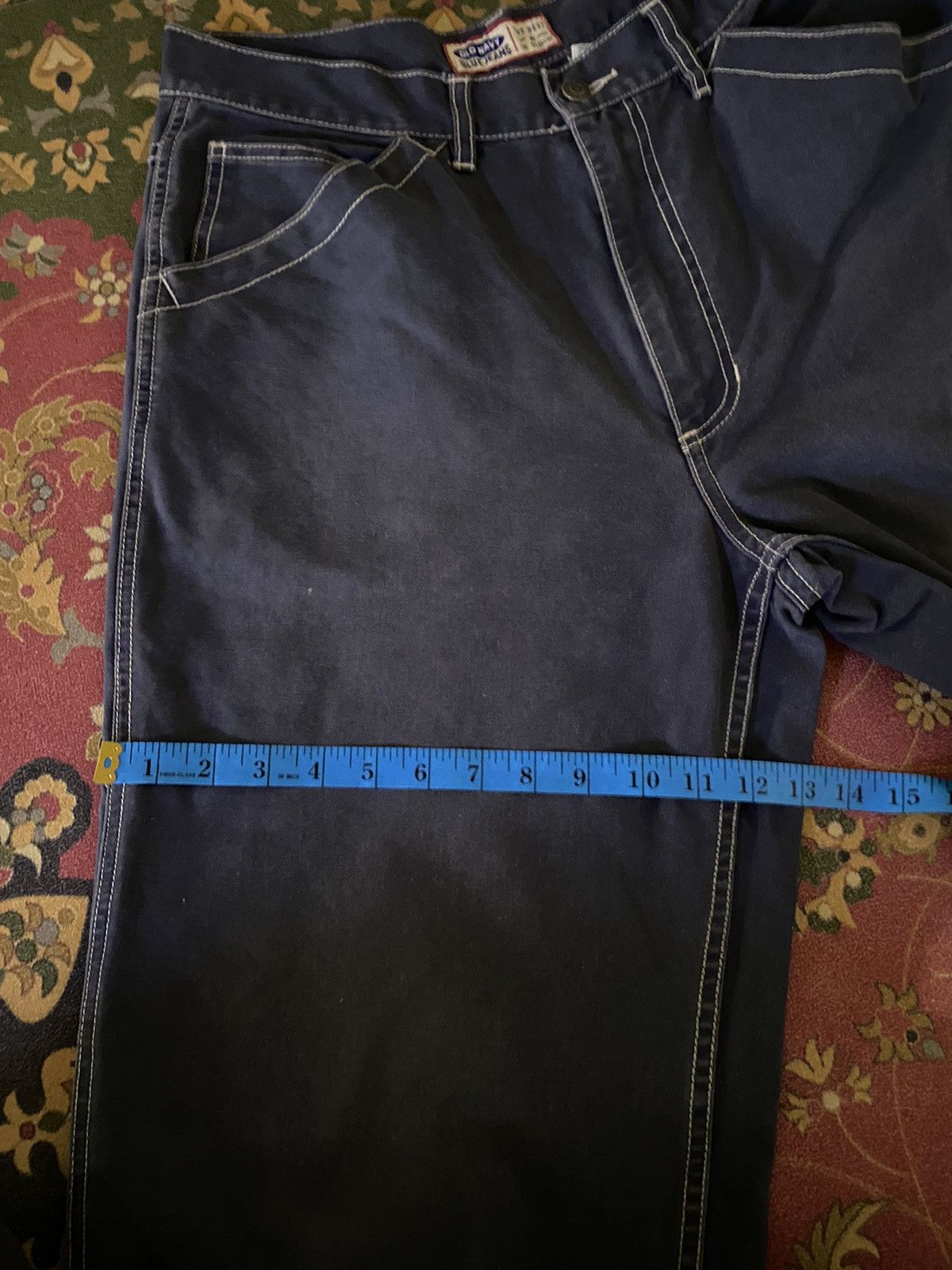 Old Navy × Vintage Vintage Old Navy Carpenter Baggy Blue Denim Size US 31 - 16 Thumbnail