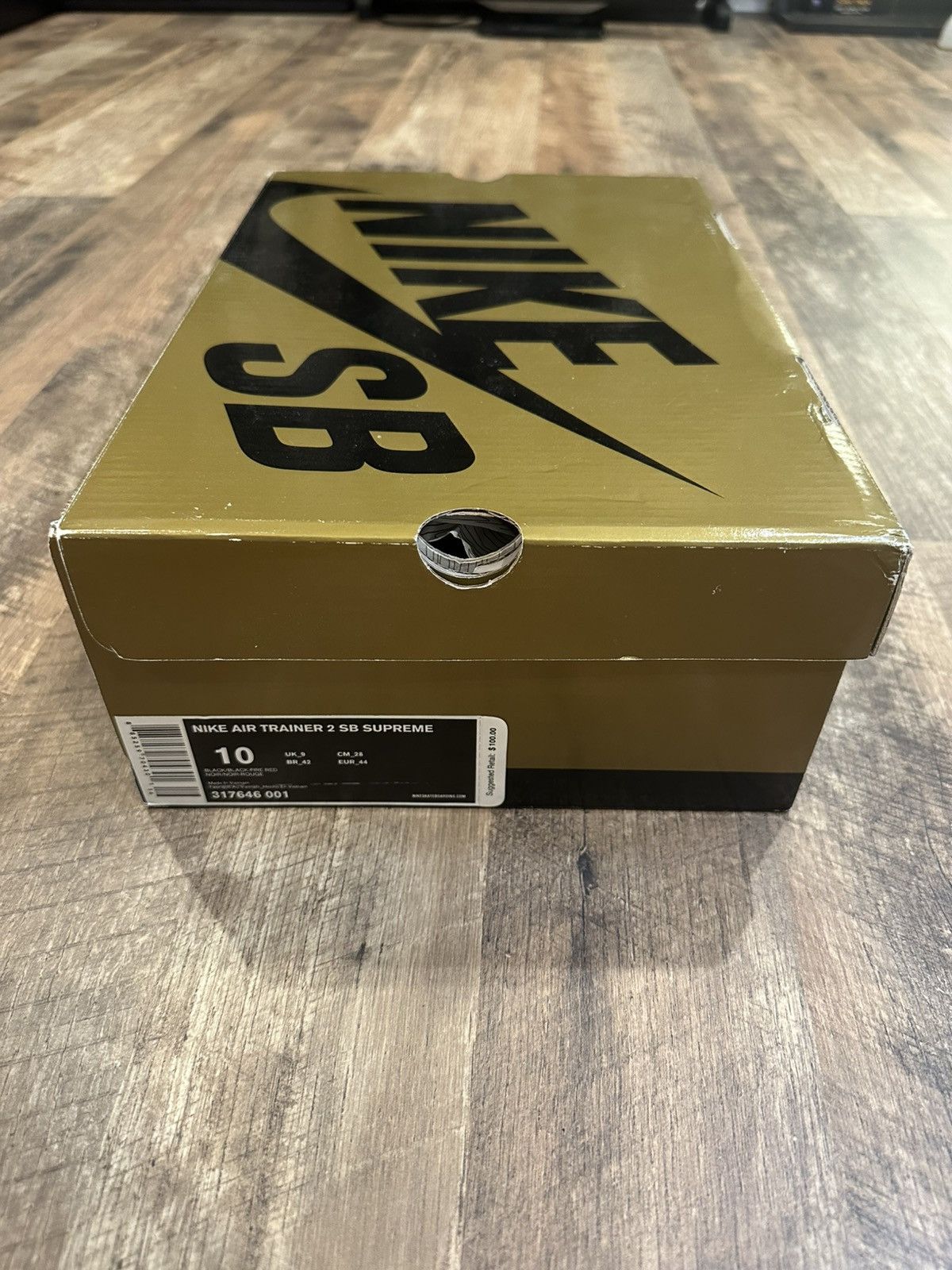 Nike × Supreme RARE 2007 Nike Air Trainer 2 SB Supreme Black Project Shoes Size US 10 / EU 43 - 11 Thumbnail