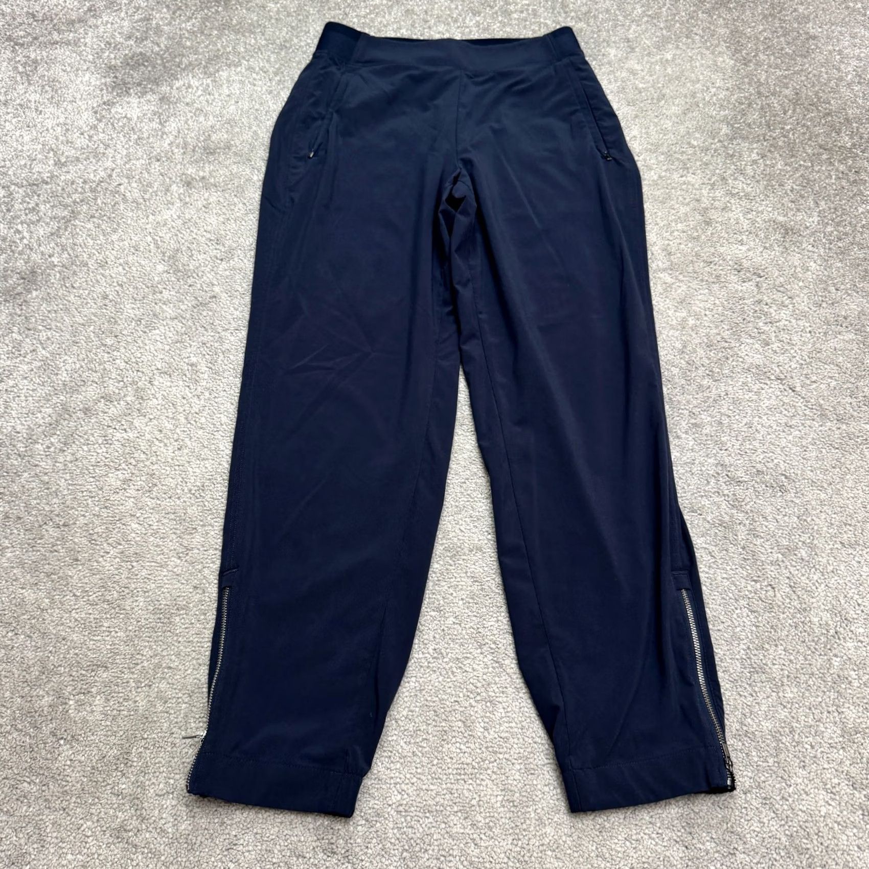 Athleta VINTAGE Athleta Ankle Zip Jogger Pants Womens 0 Navy Blue Lightweight Stretch Activewear Size 25" / US 0 / IT 36 - 2 Thumbnail