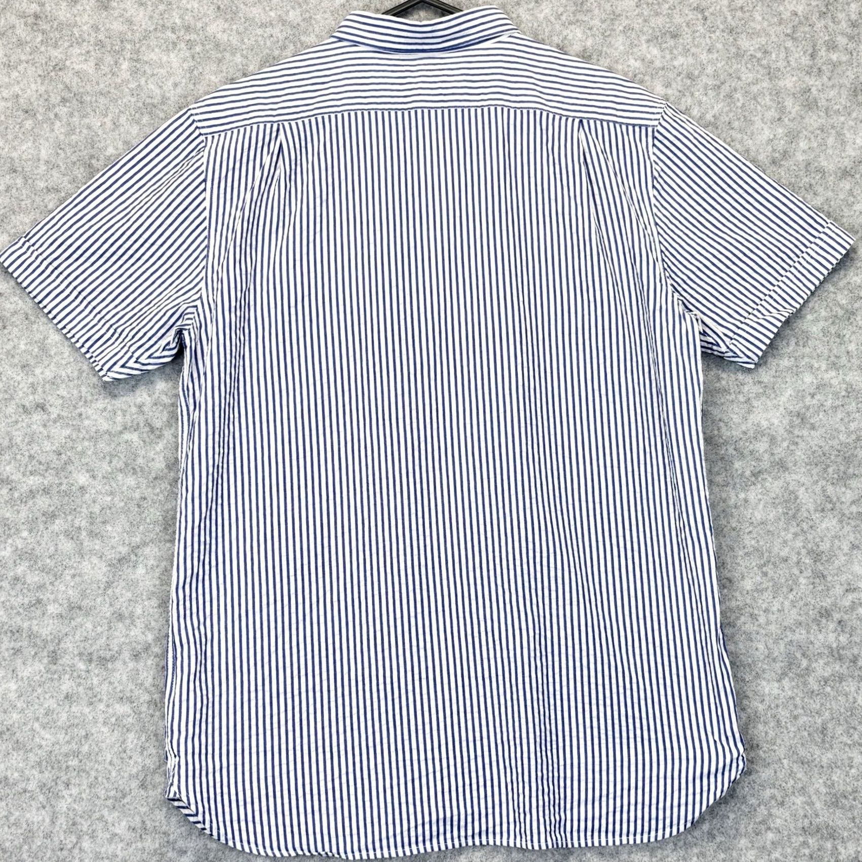 CO Hammond & Co Shirt Medium Striped Mens Blue White Short Sleeve Button-Up Size US M / EU 48-50 / 2 - 2 Thumbnail