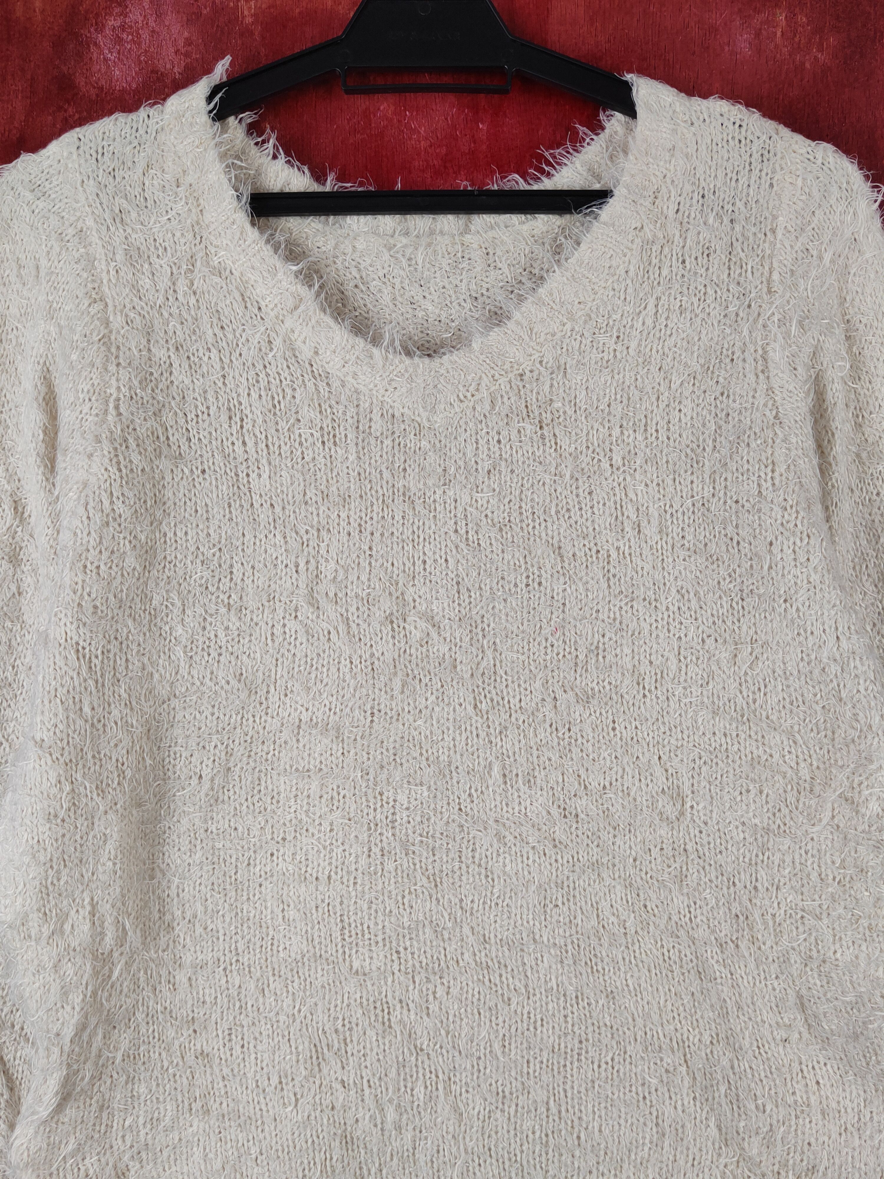 Japanese Brand × Vintage SUPER COOL 💥 Goodday Black White Fur Mohair Knitwear Size S / US 4 / IT 40 - 2 Thumbnail