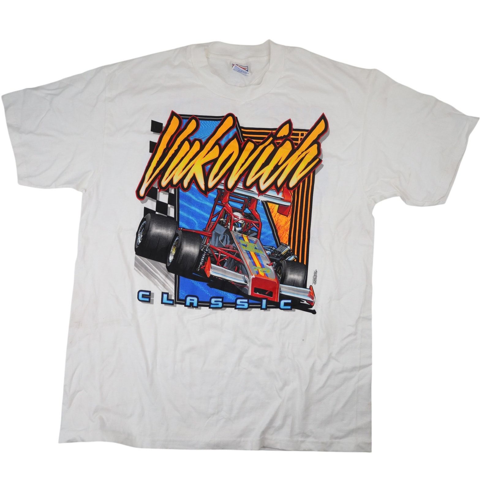 Vintage Vintage Vukovich Classic Sprint Car Racing Graphic T Shirt Size US L / EU 52-54 / 3 - 1 Thumbnail