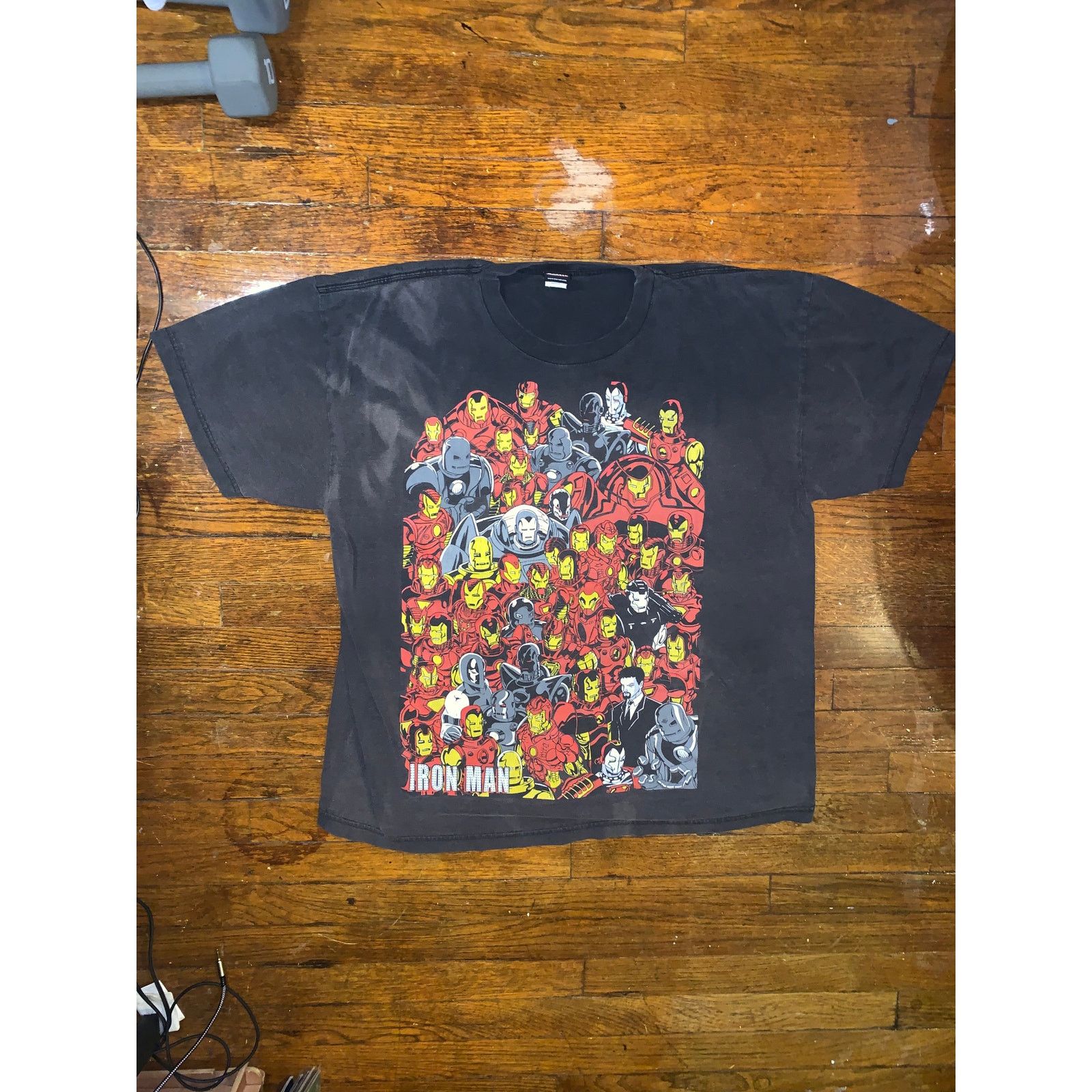 Marvel Comics × Vintage VTG Marvel Iron Man T Shirt 2XL Mad Engine Sun Faded Black Size US XXL / EU 58 / 5 - 2 Thumbnail