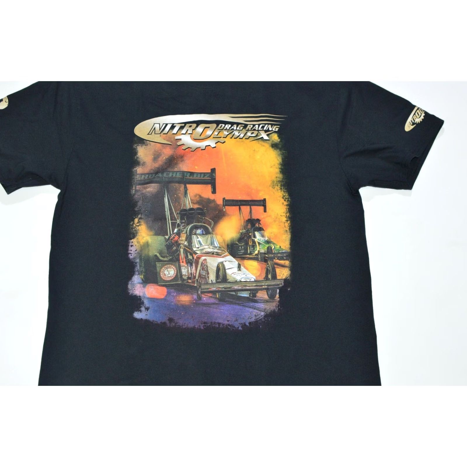 Vintage Hockenheimring Men's T-Shirt Shirt Short Sleeve Cotton Graphic Black XL Nitro Drag Racing Size US XL / EU 56 / 4 - 2 Thumbnail