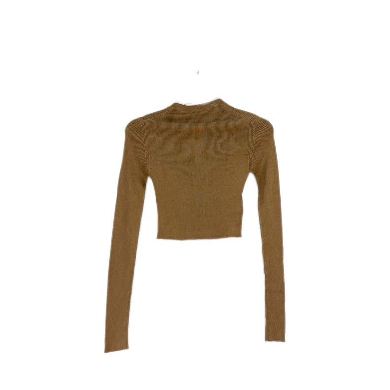 Prada Prada Size 36 Khaki letter logo elastic knitwear 2502-Next Size US XS / EU 42 / 0 - 2 Thumbnail