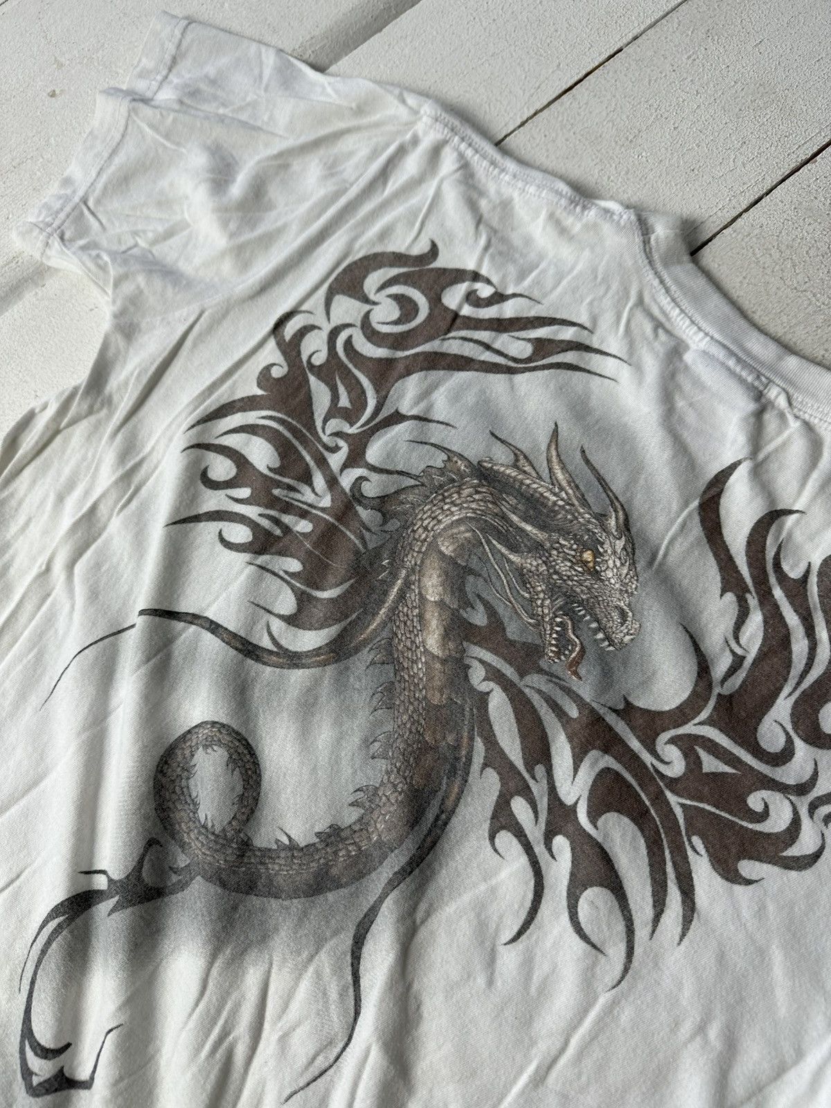 Other SPIRAL🚨 Y2K GRAGON OVERPRINT AVANTGARDE OPIUM TEE BOXY S Size US M / EU 48-50 / 2 - 14 Thumbnail