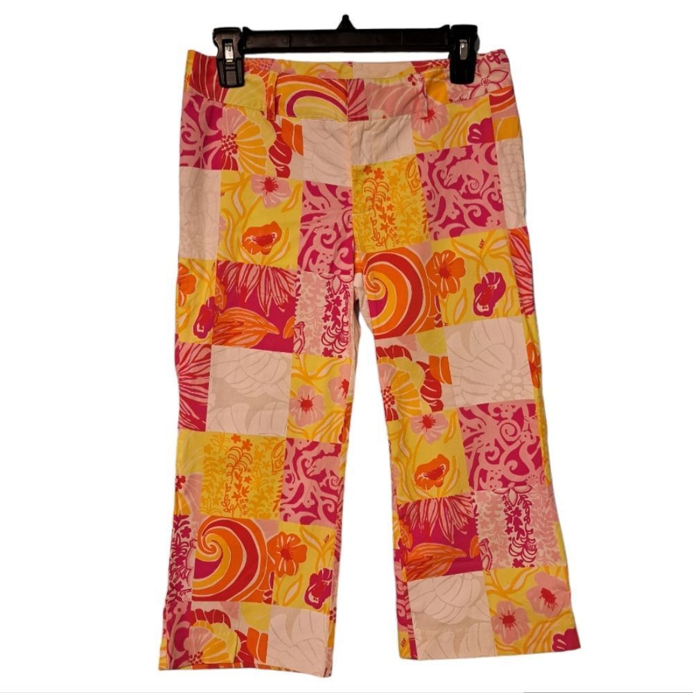 Lilly Pulitzer Lilly Pulitzer Colorful Floral Trouser Capri Pants 90's Siz Size 25" / US 0 / IT 36 - 3 Thumbnail