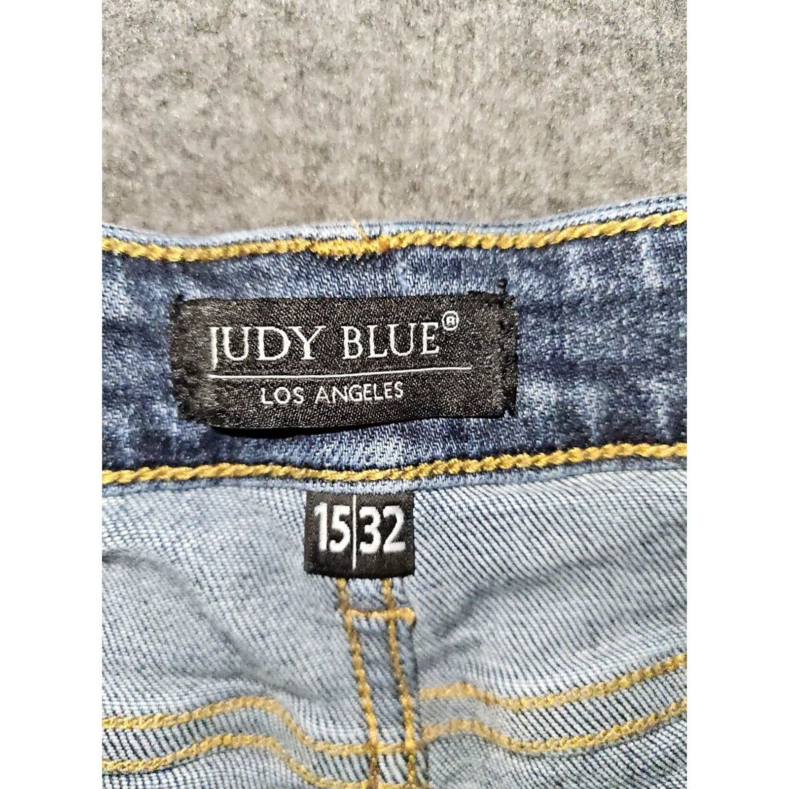 Vintage Judy Blue Mid Rise Slim Ankle Jeans Women's 15/32 Blue Stretch JB82180MD Size 36" / US 14 / IT 50 - 2 Thumbnail