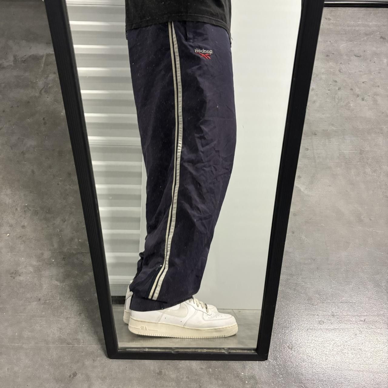 Reebok Vintage Y2K/2000s Baggy Navy Blue Striped Reebok Trackpants! Size US 36 / EU 52 - 1 Thumbnail