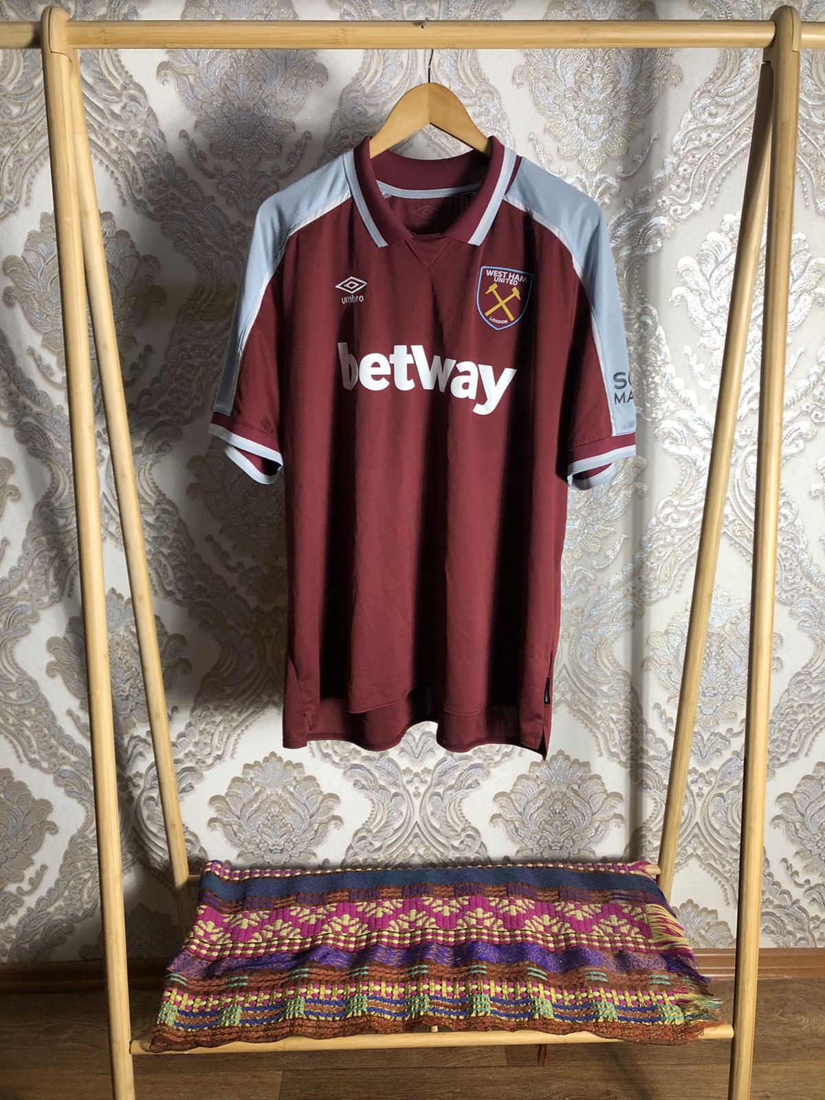 Other VERY RARE UMBRO WEST HAM UNITED ENGLAND SOCCET JERSEY RETRO Size US XXL / EU 58 / 5 - 1 Thumbnail
