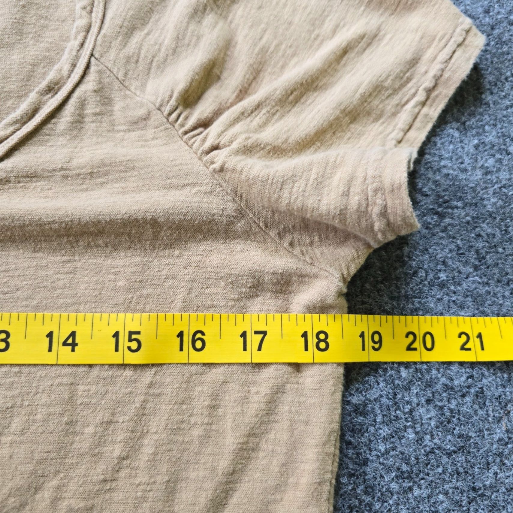 Vintage Cutloose Top Womens Medium Beige Linen Blend Short Sleeve T-Shirt Classic Casual Capsule Women Ladies Mens? (Wait) Size M / US 6-8 / IT 42-44 - 5 Thumbnail