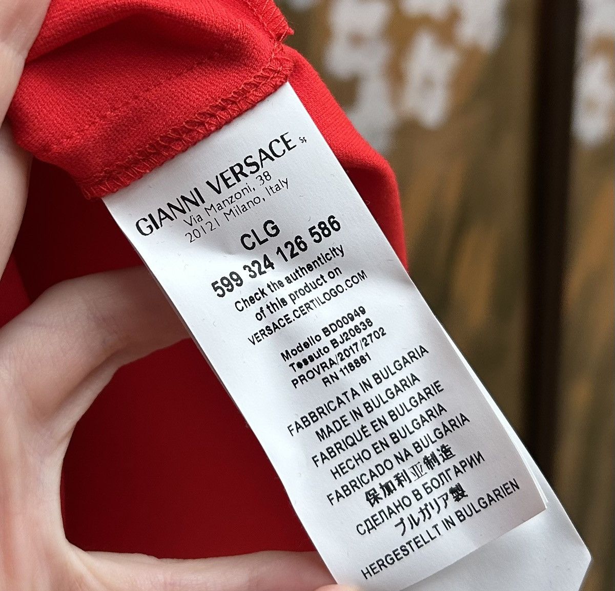 Versus Versace Versace Versus Red V-Neck Short Sleeve Wrap Front Mini Dress Size M / US 6-8 / IT 42-44 - 7 Thumbnail