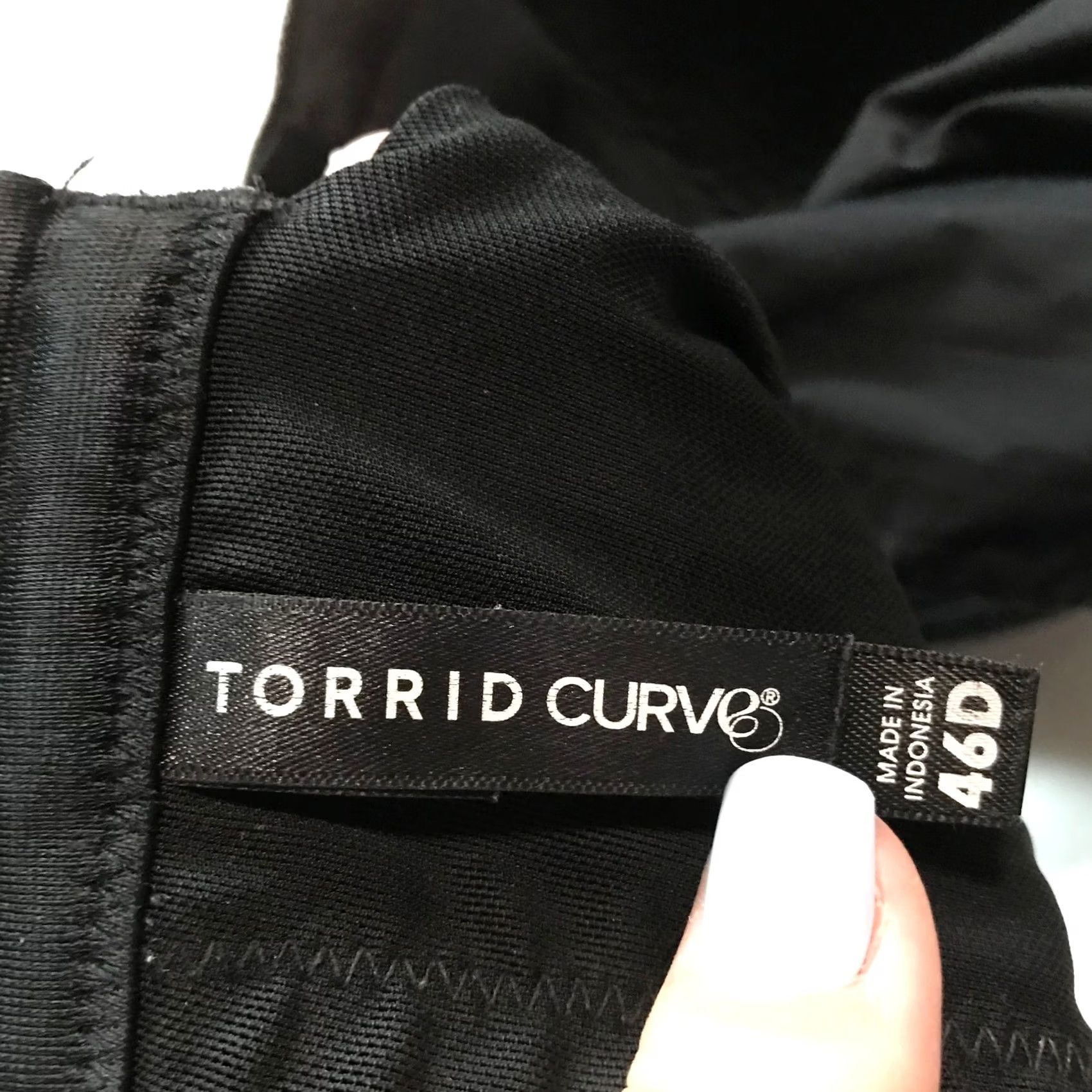 Torrid TORRID CURVE Black Full Coverage Bra 46D Smoothing Lightly Padded Underwire Women Size ONE SIZE - 5 Thumbnail