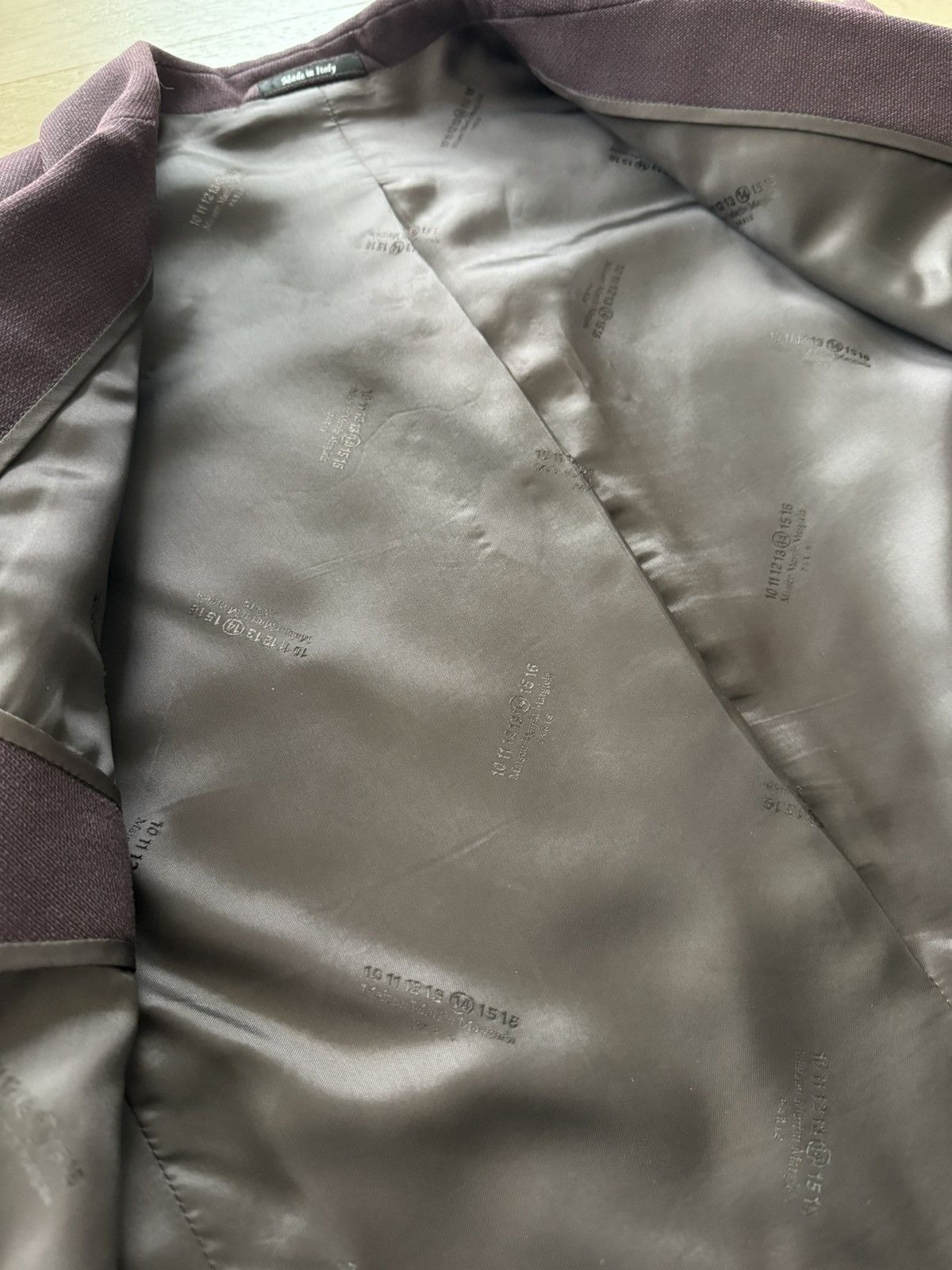 Maison Margiela Burgundy Runway Margiela Blazer Size 38R - 7 Thumbnail