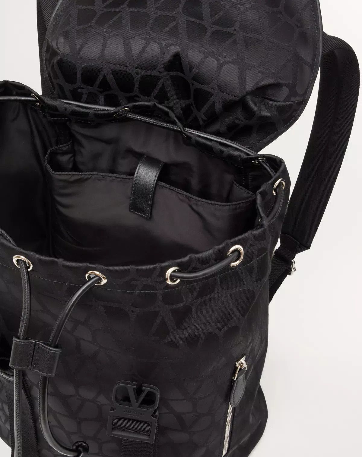 Valentino oc11z0725 Size: OS/Iconographe Nylon Backpack in Black Size ONE SIZE - 6 Thumbnail