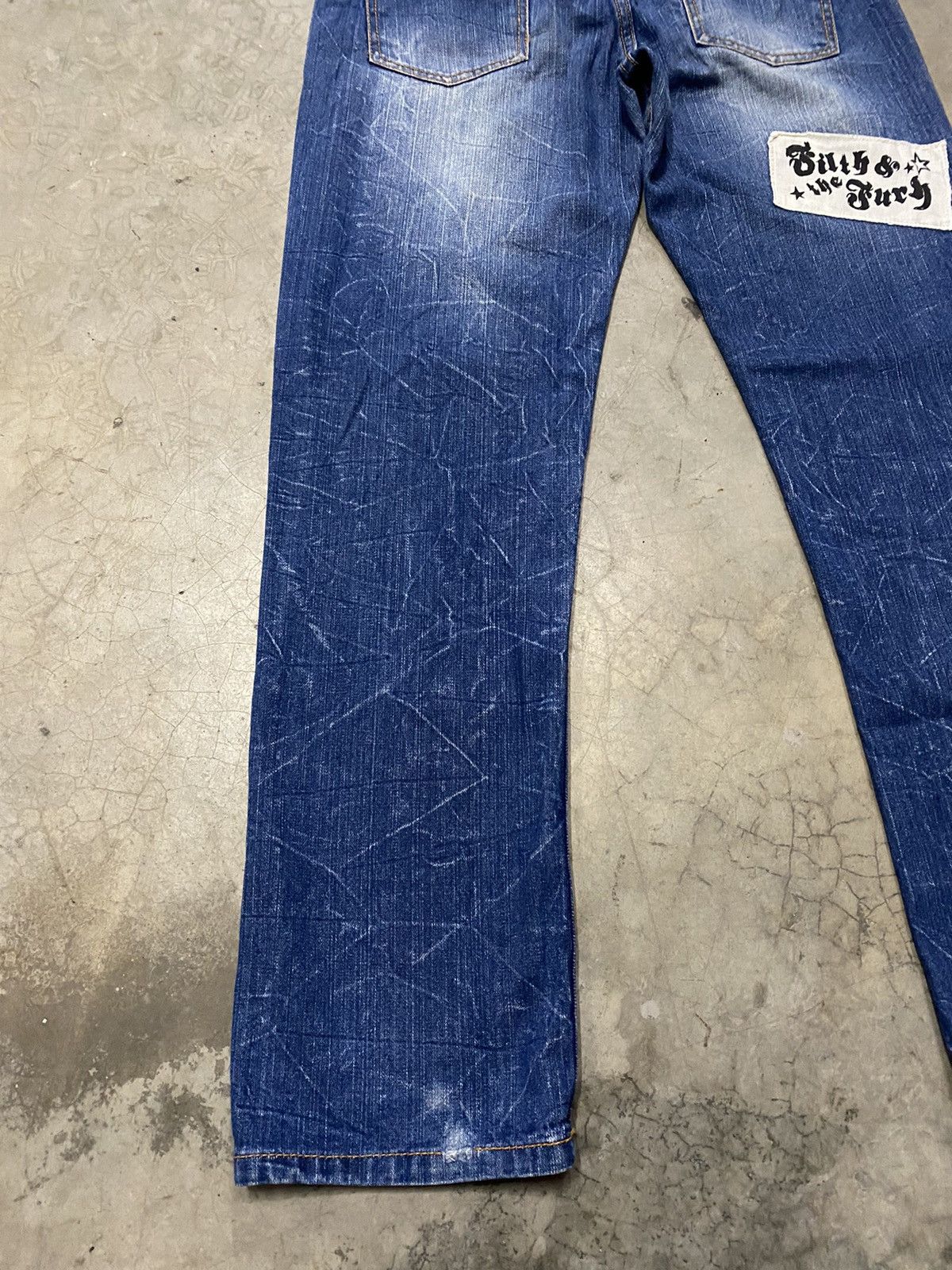 If Six Was Nine × Seditionaries Japanese Paint Skull Punk Patch Jeans Size US 30 / EU 46 - 11 Thumbnail