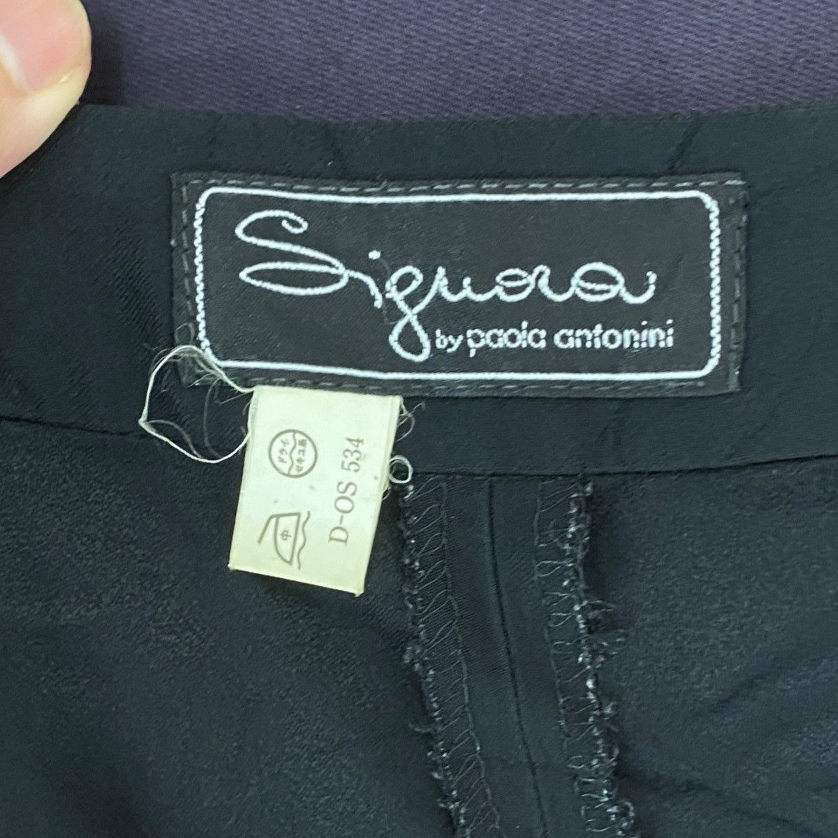 Vintage SIG.UORA By PAOLA ANTONINI Black Tapered Pants Women’s Size 34" / US 12 / IT 48 - 4 Thumbnail