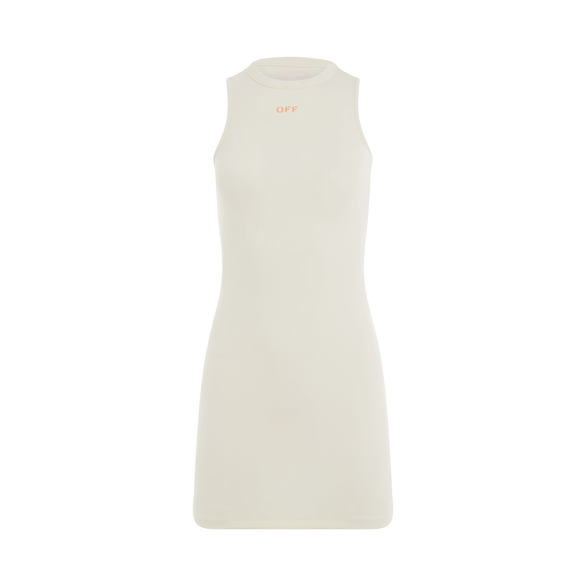 Off-White o1y1225 Mini Dress in Ivory Size XS / US 0-2 / IT 36-38 - 1 Thumbnail