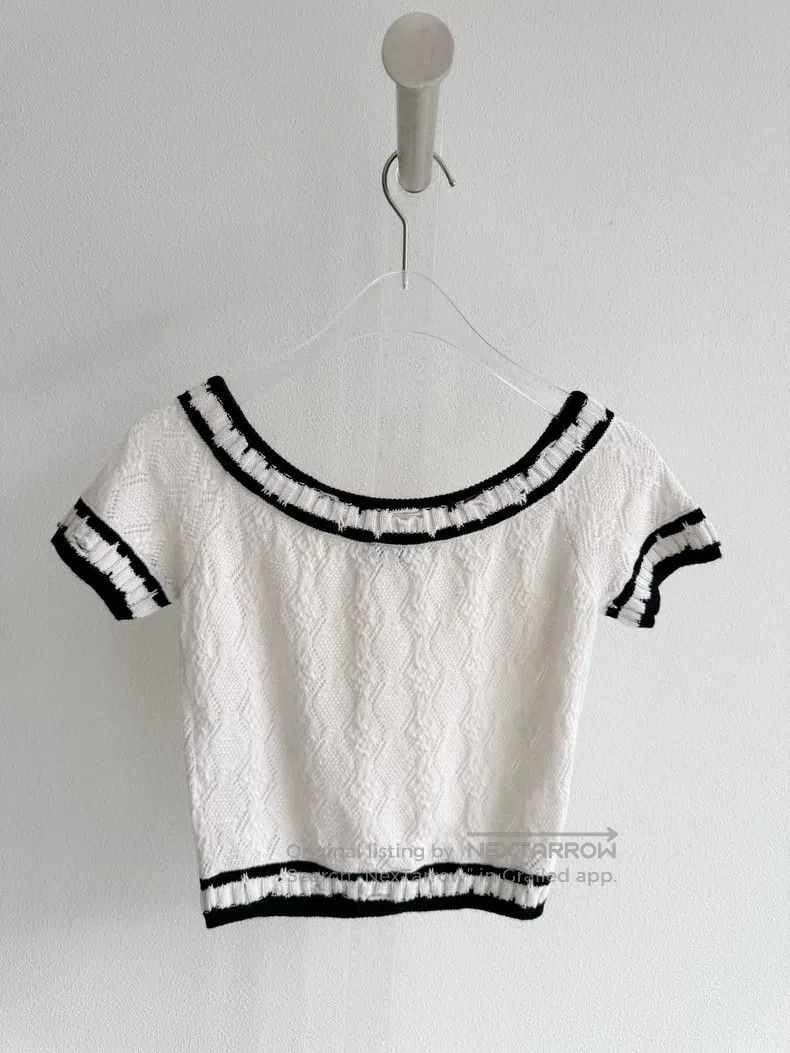 Chanel Chanel 22C A-neck knitwear short-sleeved Size XXS / US 00 / IT 34 - 5 Thumbnail