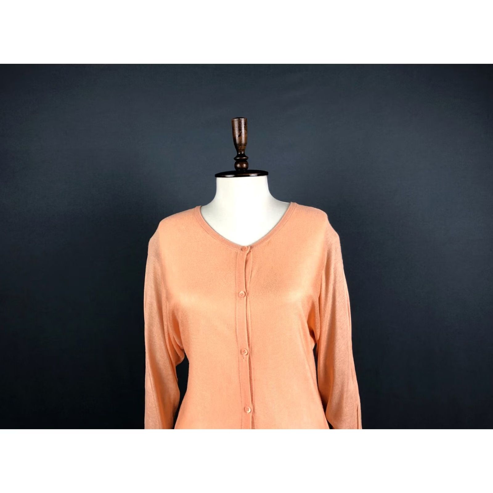 Escada VINTAGE ESCADA Cardigan Womens S Orange Women Size Viscose Lightweight Size S / US 4 / IT 40 - 4 Thumbnail