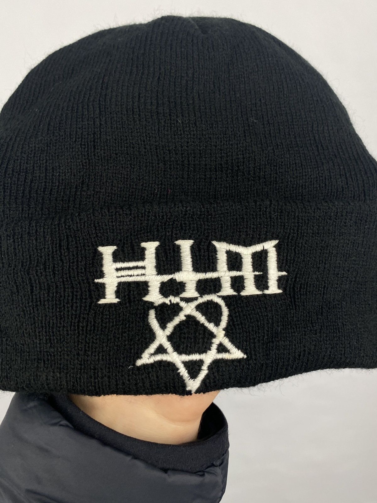 Band Tees Vintage Y2K HIM Heartagram Hat Band Metal Rare Retro Hype Size ONE SIZE - 3 Thumbnail