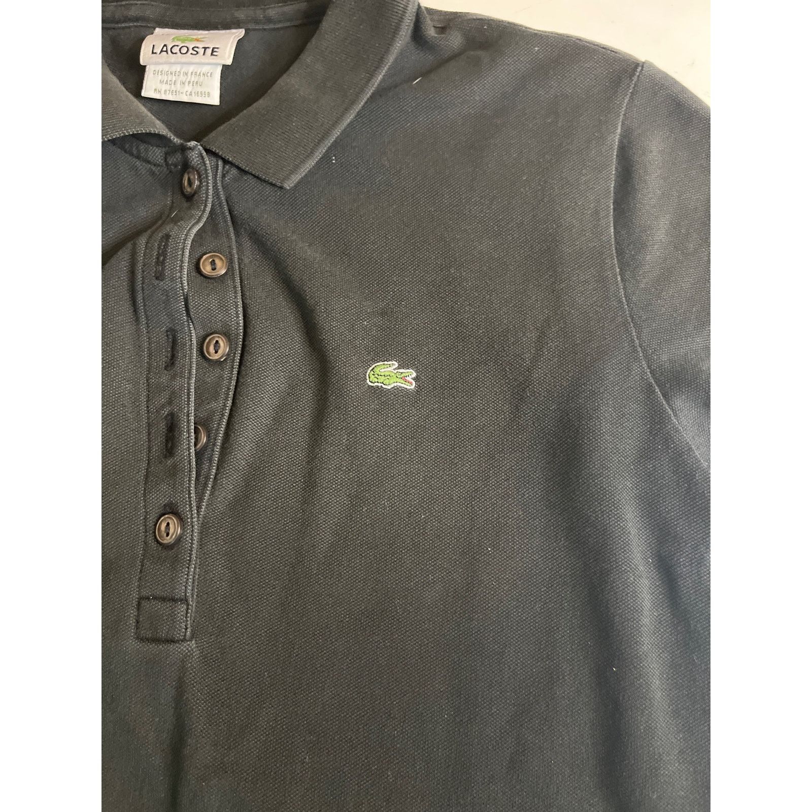Lacoste Lacoste Black Pique Cotton Polo Dress size 44 with pockets Size M / US 6-8 / IT 42-44 - 9 Thumbnail