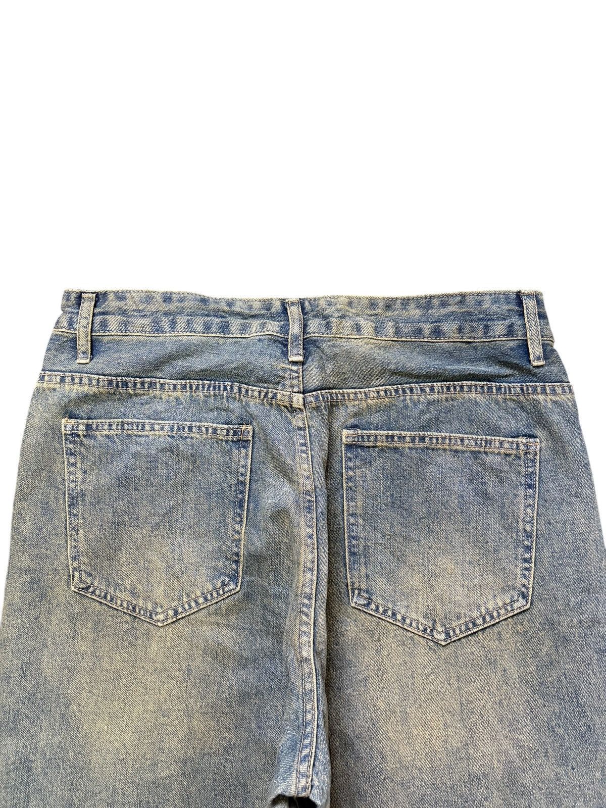 Junya Watanabe Vintage Japanese Brand Mud Wash Beaded Baggy Jeans Size 33" - 4 Thumbnail