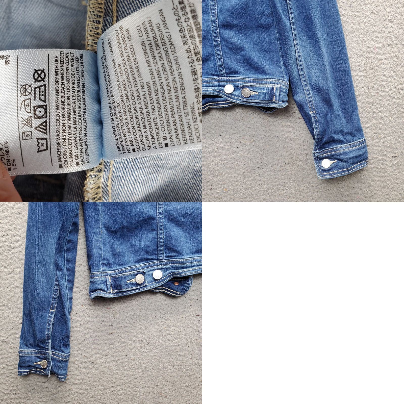 Old Navy Old Navy Trucker Jacket Womens Small Blue Denim Dark Wash Collared Button Front Jacket Womens Size S Blue Denim Regular Size S / US 4 / IT 40 - 8 Thumbnail