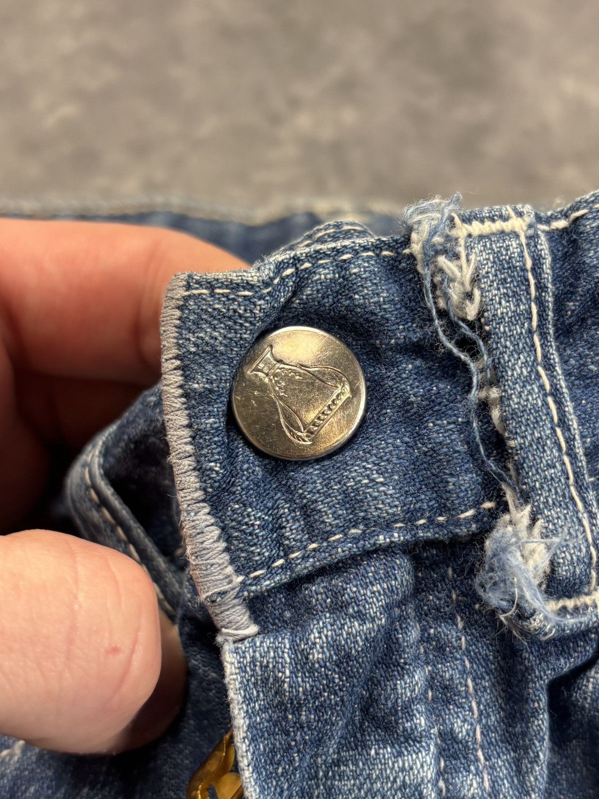 Sears × Vintage True Vintage Work Denim Double Knee Jeans 1960s 1970s Carpen Size 24" / US 00 / IT 34 - 5 Thumbnail