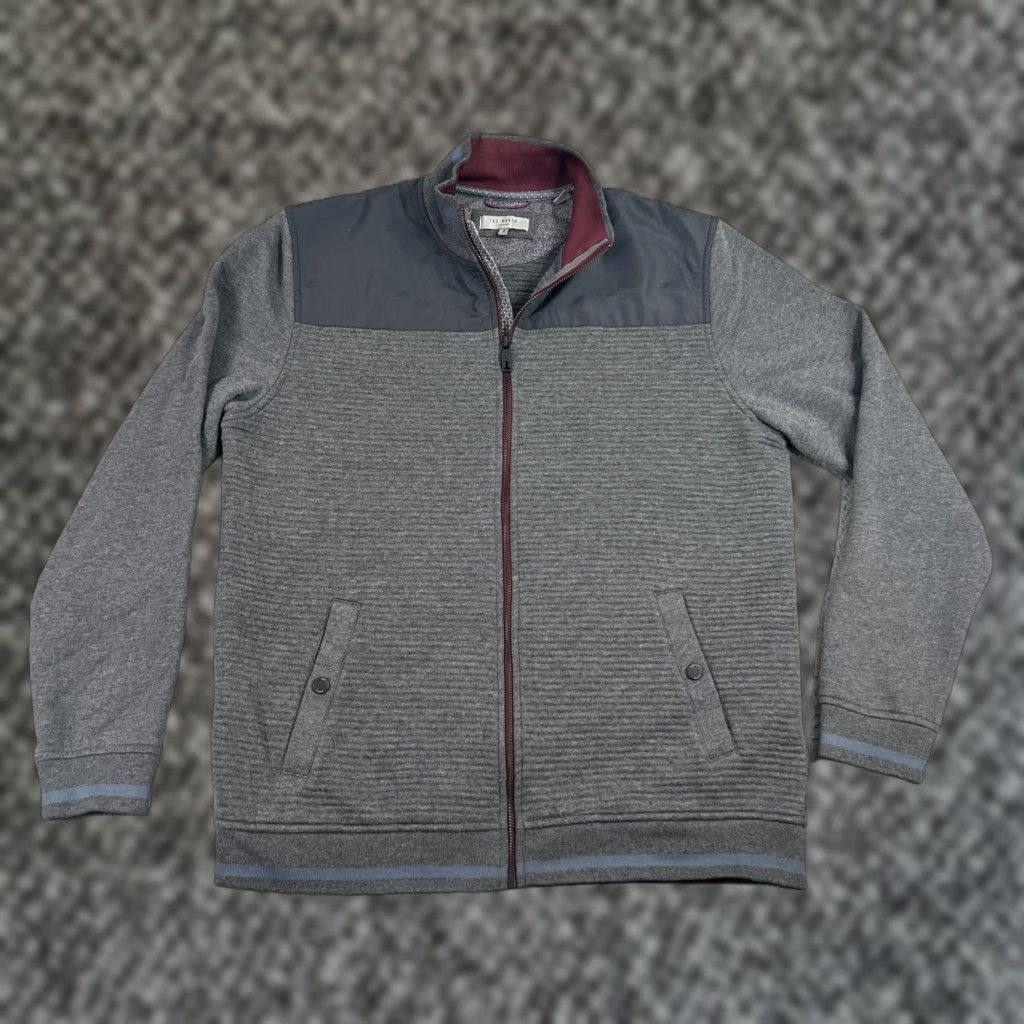 Ted Baker Ted Baker London Sweater Men Sz XL 5 Full Zipper Funnel Neck Long Sleeve Size US XL / EU 56 / 4 - 1 Thumbnail