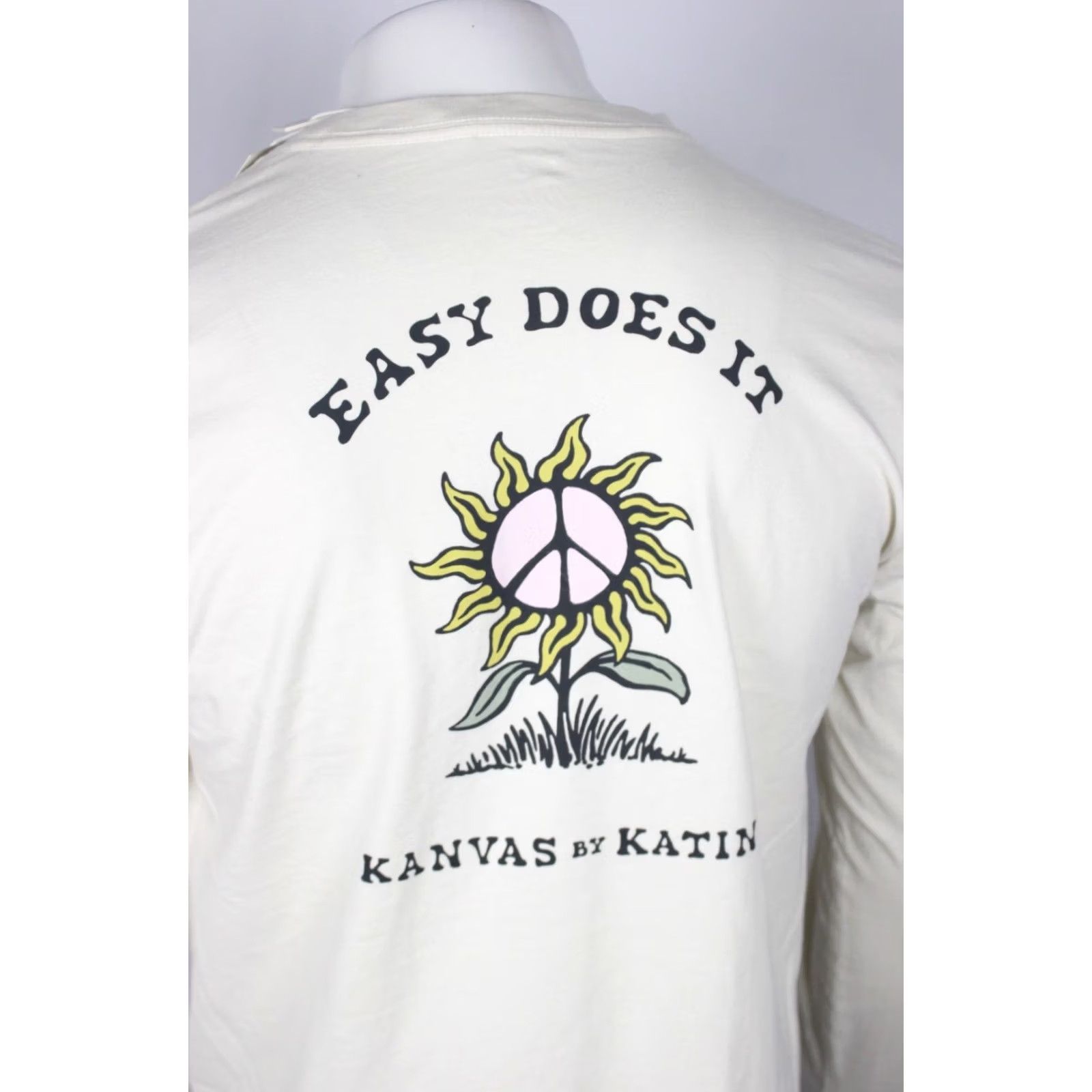 Katin Katin Men’s Sunflower Long Sleeve T Shirt M Medium White 100% Organic Cotton Size US M / EU 48-50 / 2 - 3 Thumbnail