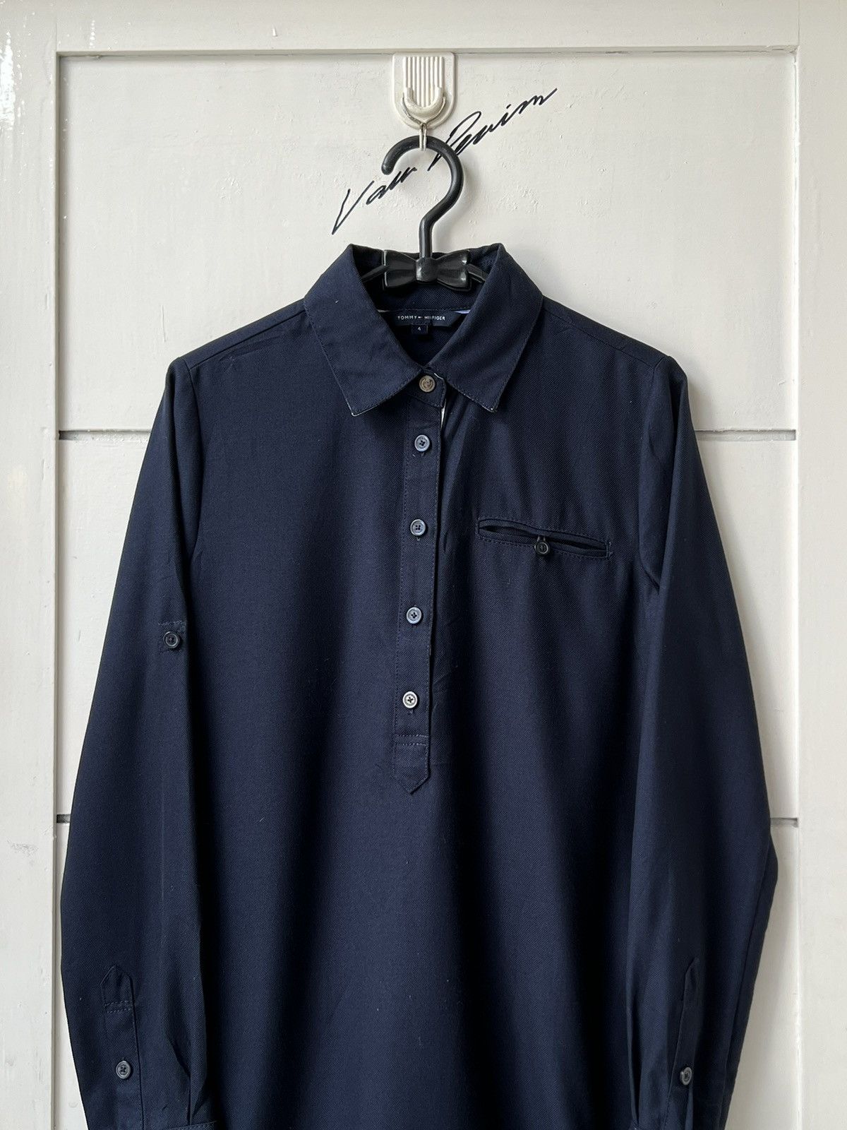 Tommy Hilfiger TOMMY HILFIGER Navy Shirt Size US XS / EU 42 / 0 - 11 Thumbnail