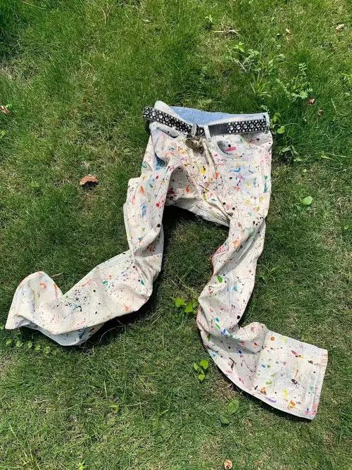 VIBE Street Retro Tie Dye Splashed Ink Loose Jeans Size US 30 / EU 46 - 1 Thumbnail