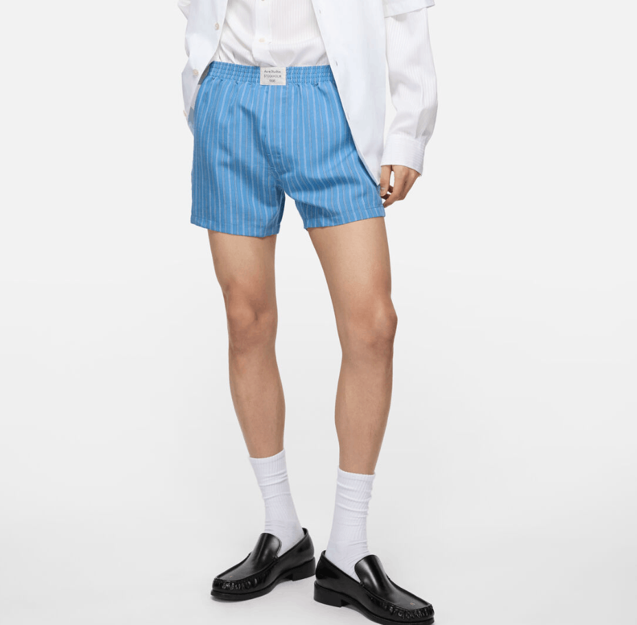 Acne Studios BNWT AW25 ACNE STUDIOS STRIPED COTTON SHORTS 48 Size US 32 / EU 48 - 1 Thumbnail