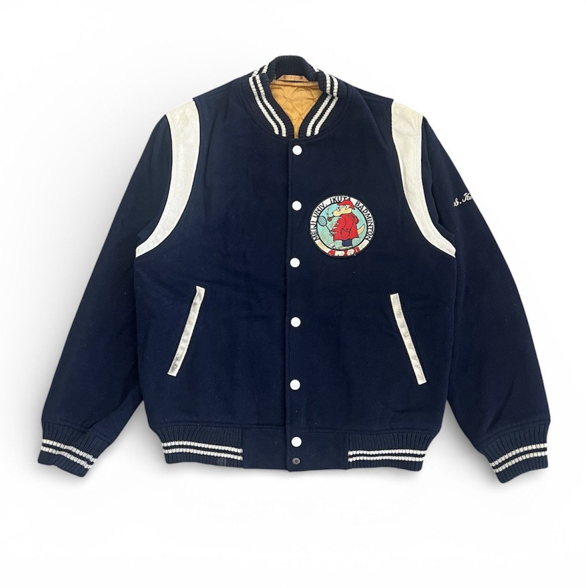 Japanese Brand Vintage Jofre Meiji Univ. Varsity Jacket Size US L / EU 52-54 / 3 - 1 Thumbnail