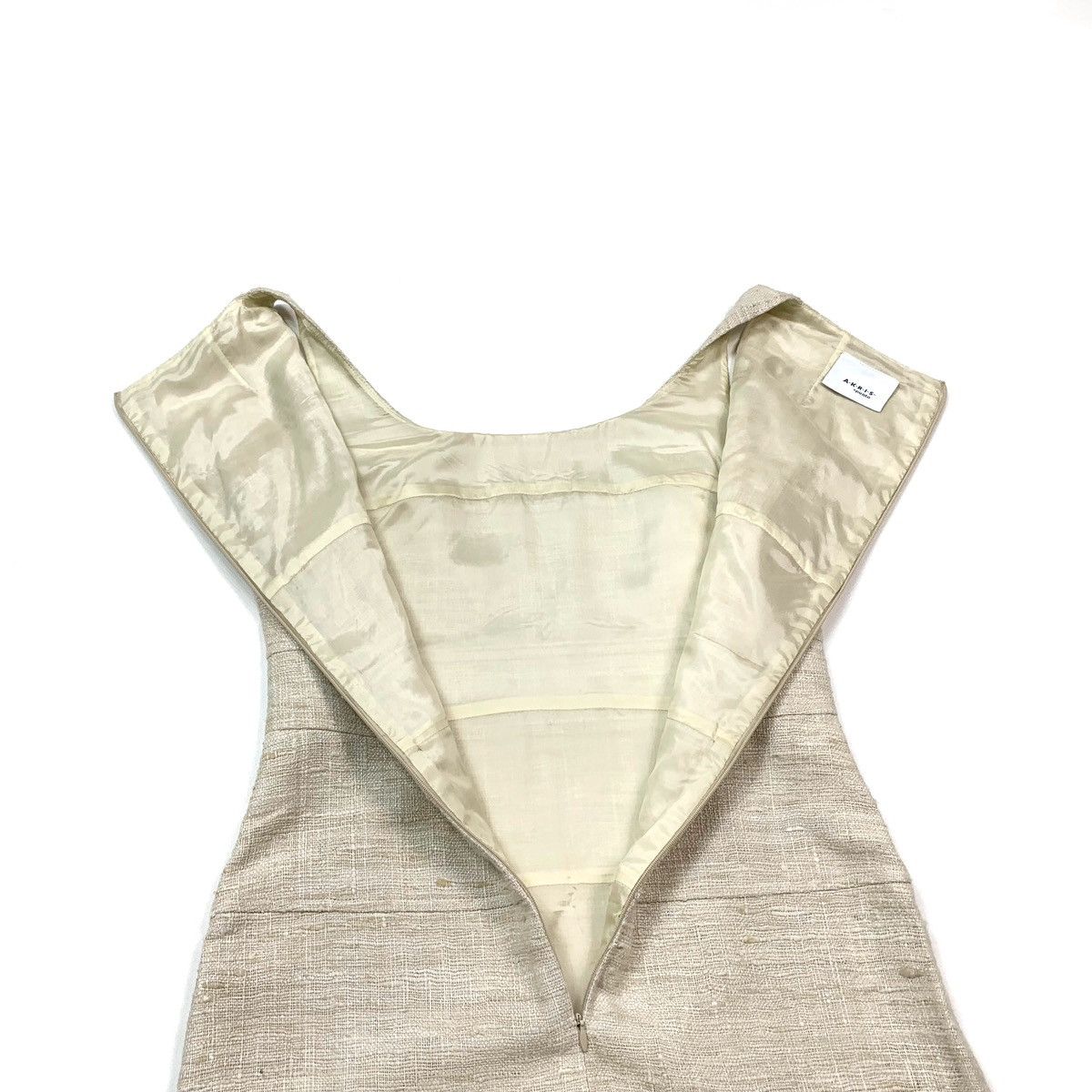 Akris Akris Punto 100% Silk Raw Silk Dress Beige Sleeveless US 4 Size S / US 4 / IT 40 - 21 Thumbnail