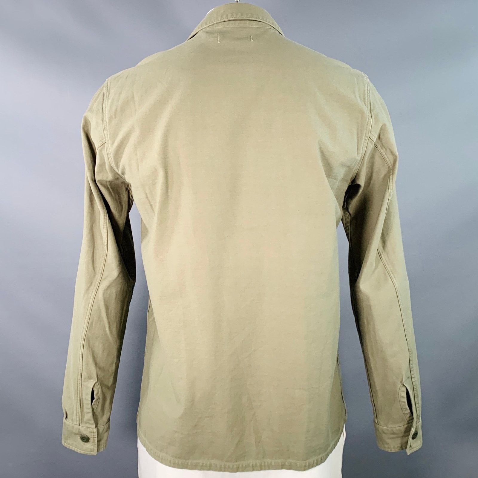 Nonnative Size XL Green Olive Cotton Two Pockets Long Sleeve Shirt Size US XL / EU 56 / 4 - 4 Thumbnail