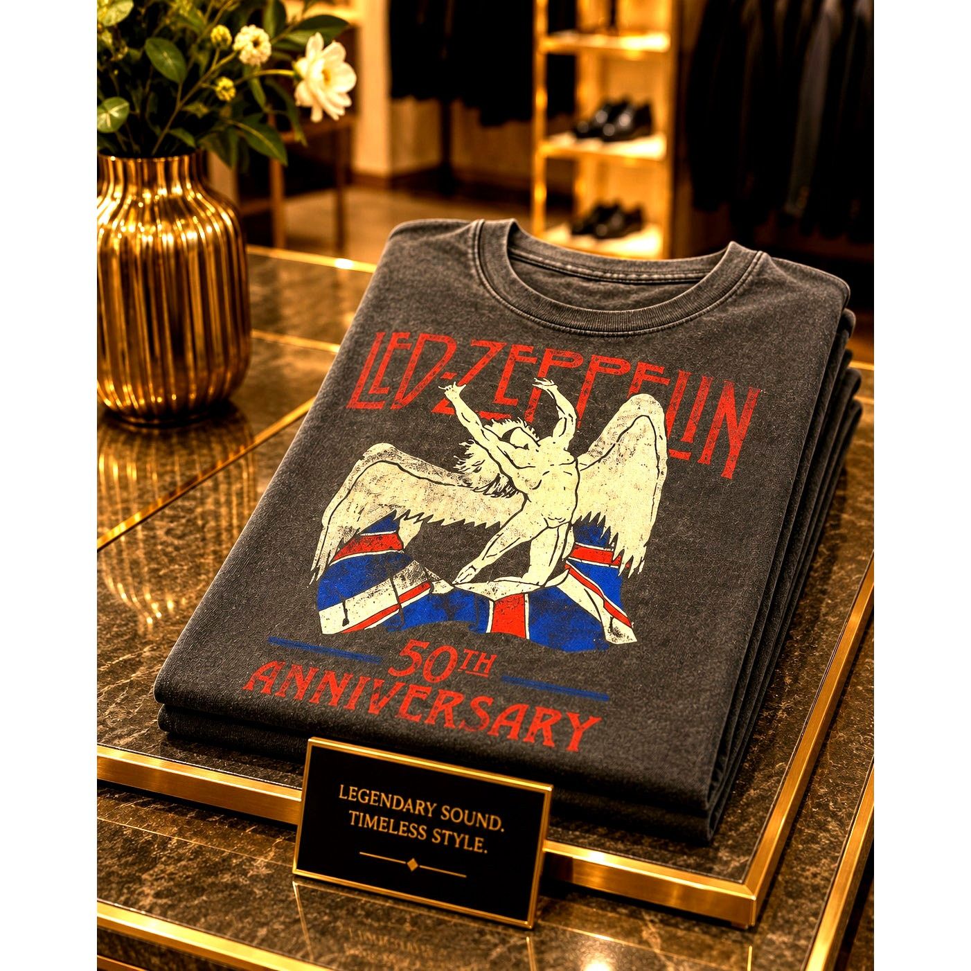 Led Zeppelin Led Zeppelin Licensed 50th AnniversaryT-Shirt-Black/Grey L Size US L / EU 52-54 / 3 - 1 Thumbnail