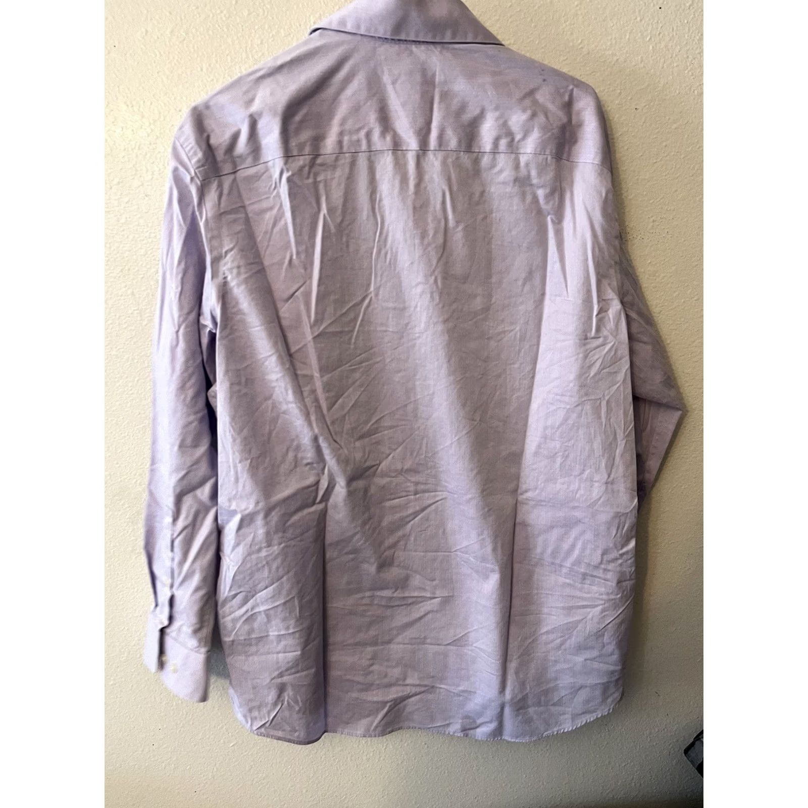 Calvin Klein Calvin Klein Collection Button-Down Shirt Mens L Purple Steel+ Reg Fit Stretch Cotton & Elastine 16.5 Long Sleeve Slim Casual Shirt Size US L / EU 52-54 / 3 - 3 Thumbnail