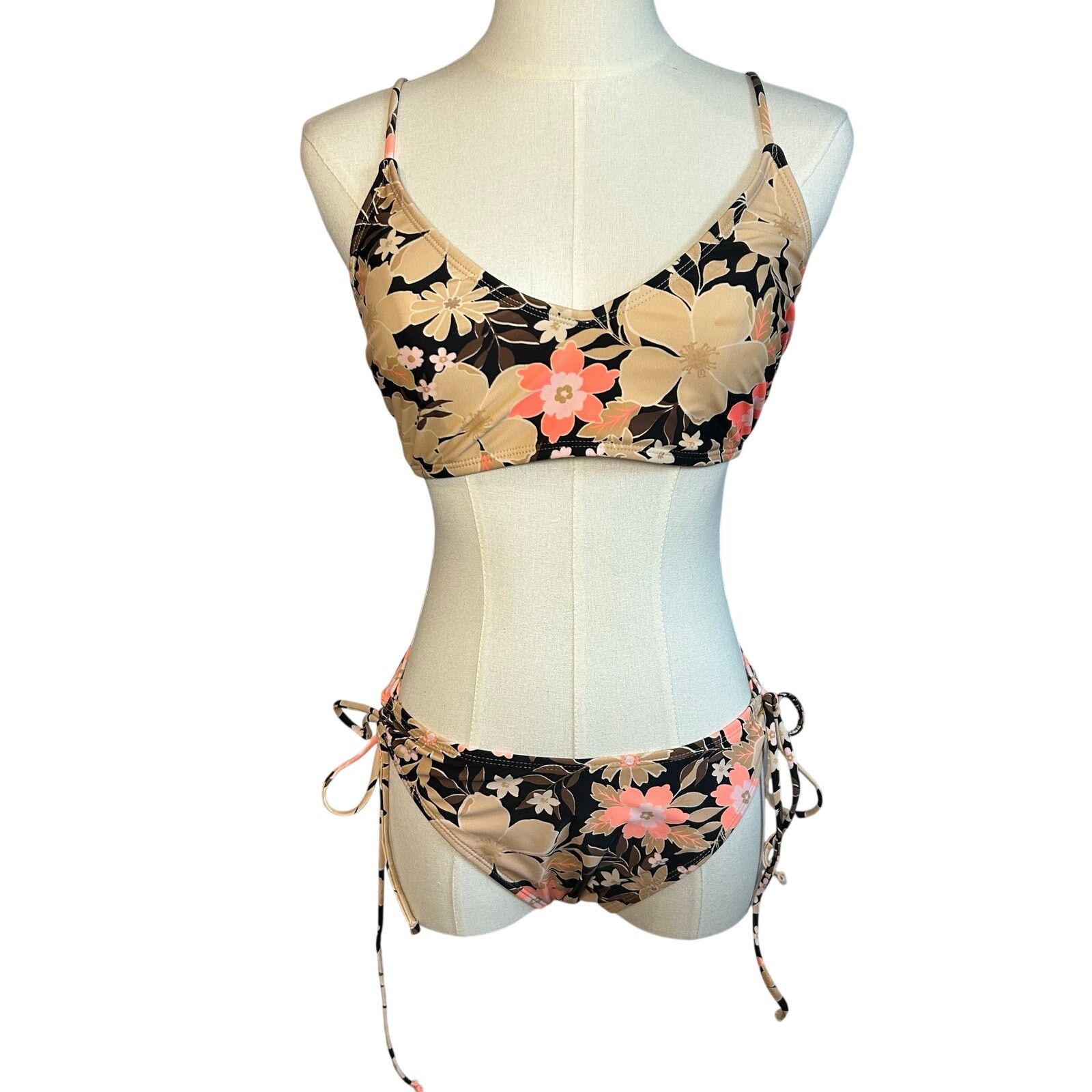 Other × Target Basics Brown Black String Bikini Set Adjustable Triangle Top Large Size ONE SIZE - 1 Thumbnail