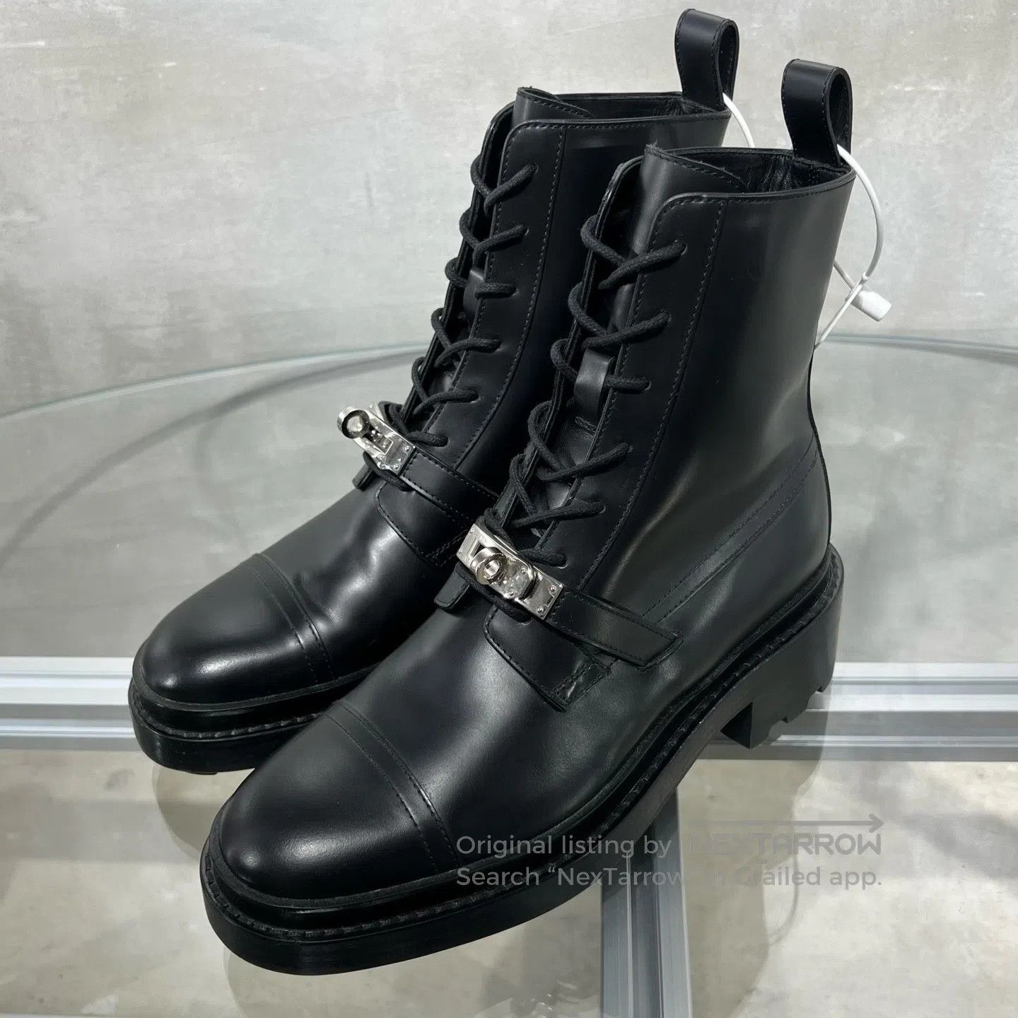 Hermes Hermes Kelly in black Martin boots Size US 5.5 / IT 35.5 - 1 Thumbnail