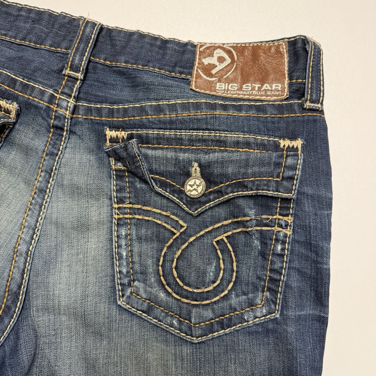Big Star Big Star Pioneer Jeans Mens Boot Cut Vintage Collection Blue Size US 38 / EU 54 - 8 Thumbnail