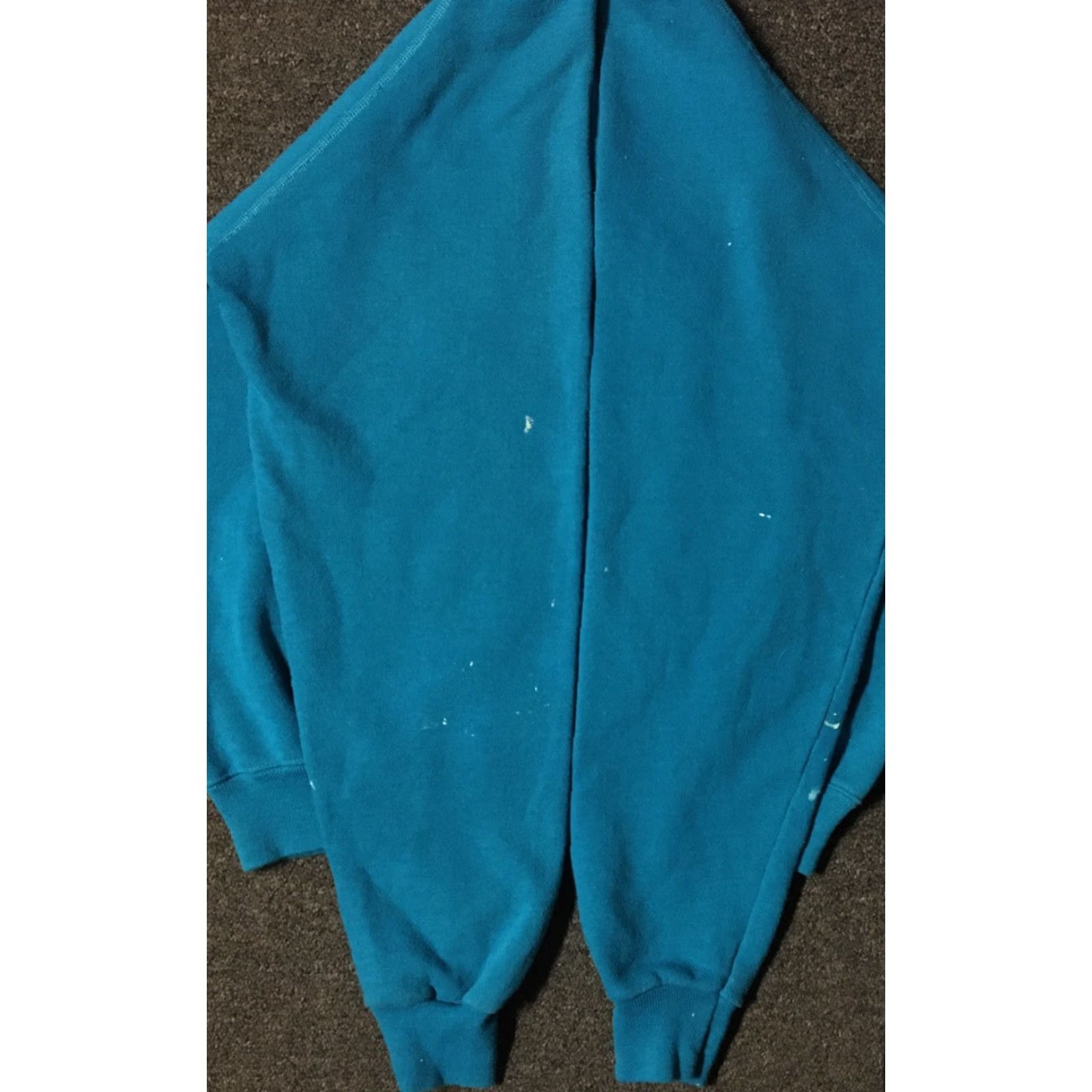 Hanes VINTAGE 80s Seattle Pike Place Fish Market Distressed Paint Sweatshirt Blue S Mens Small Pullover Hanes Size US S / EU 44-46 / 1 - 7 Thumbnail