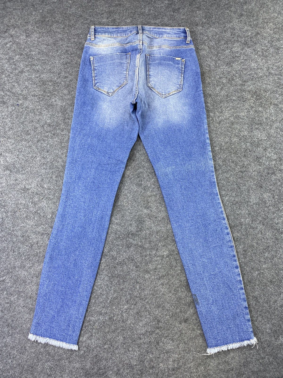 Jean × Zara Zara Side Stripe Skinny Blue Wash Jeans-J1136 Size 26" / US 2 / IT 38 - 5 Thumbnail