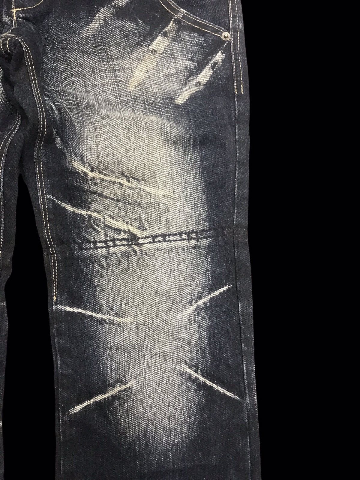 Japanese Brand PPFM Japan Double Waist Rare Fades Streetwear Denim F297 Size US 31 - 5 Thumbnail