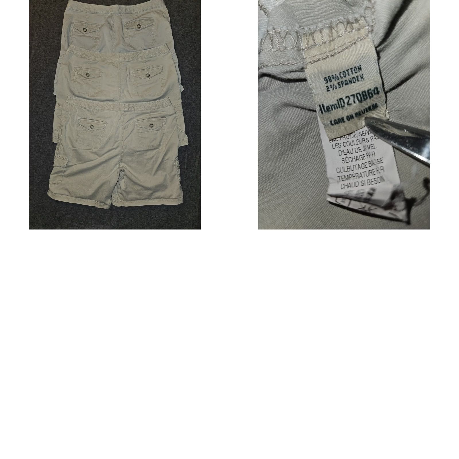 Vintage VINTAGE L.L. Bean Cargo Shorts Women's 20 Regular Favorite Fit Lot of 3 Beige Khaki Gray Shipping? Size 42" / US 20 - 9 Thumbnail