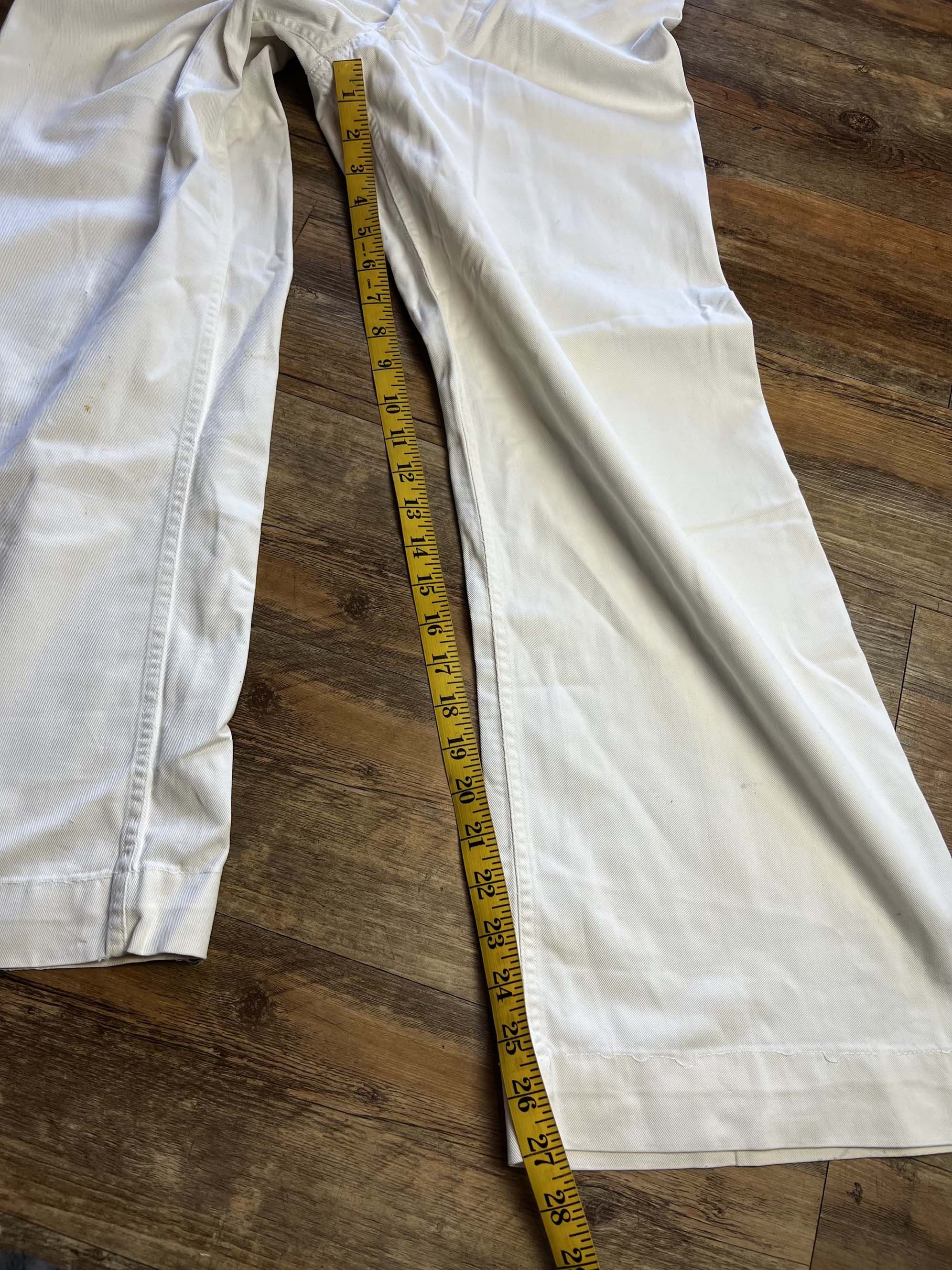 Vintage Vintage 1940's US Navy WWII Era White Cotton Sailor Pants Size US 28 / EU 44 - 7 Thumbnail